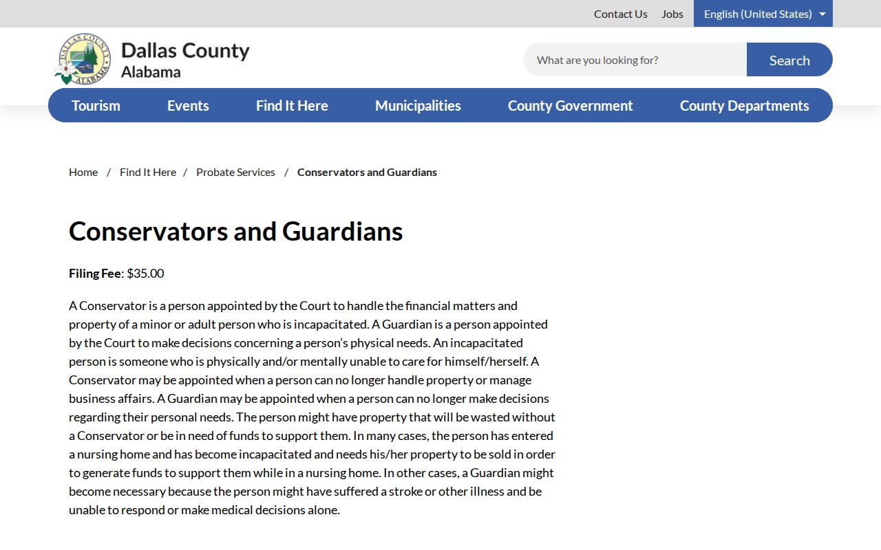 Dallas County Circuit Clerk records conservators and guardians probate context