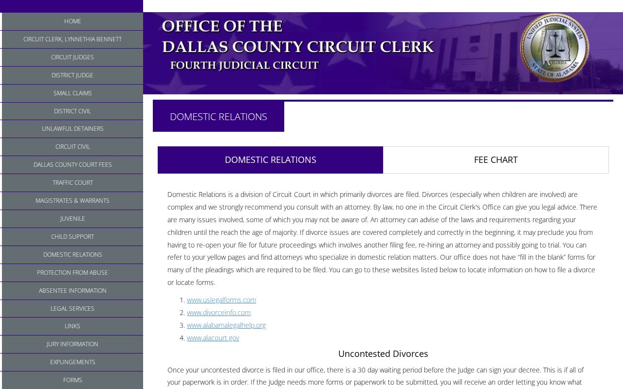 Dallas County criminal court records domestic relations court page