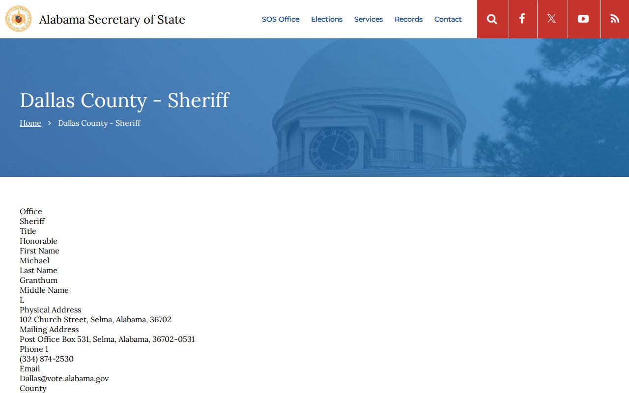 Dallas County Sheriff record lookup for court and jail records