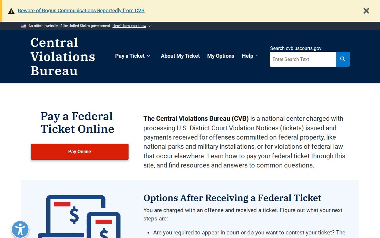 Dallas County federal court records violation notice payment source