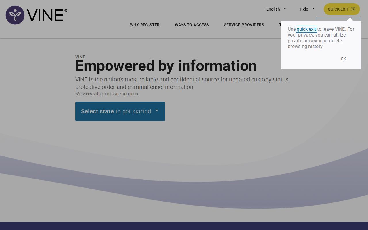 Dallas County inmate search VINELink custody status notification