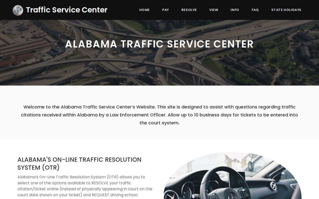 Dallas County traffic court records Alabama traffic ticket portal