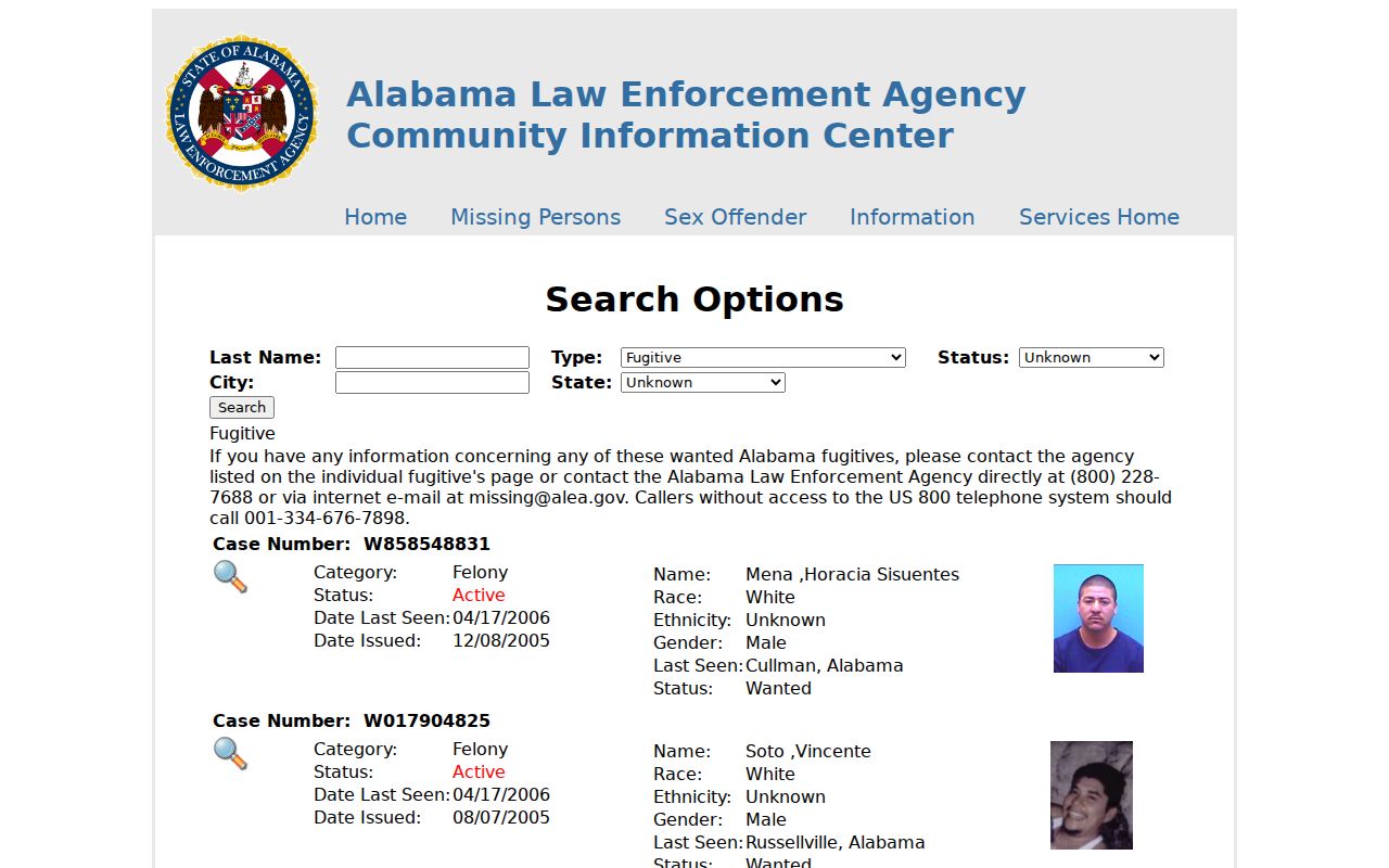 Dallas County warrant search ALEA official fugitive search